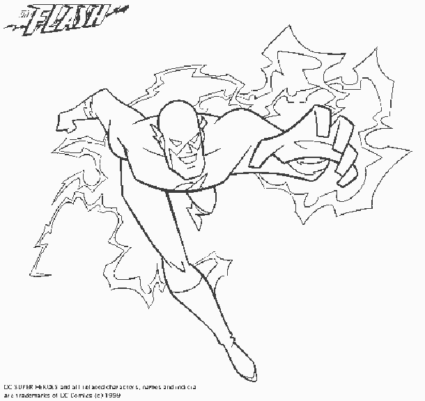 Dessin à colorier: Flash (Super-héros) #83375 - Coloriages à Imprimer Gratuits