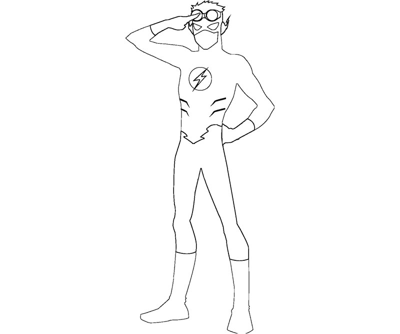 Dessin à colorier: Flash (Super-héros) #83389 - Coloriages à imprimer