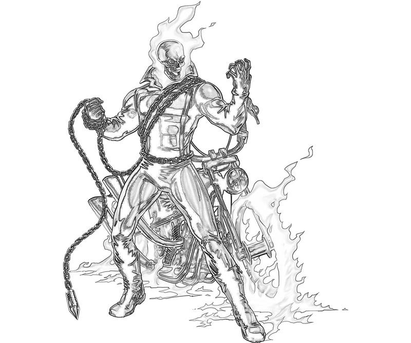 Dessin à colorier: Ghost Rider (Super-héros) #82056 - Coloriages à Imprimer Gratuits