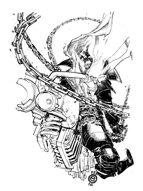 Dessin à colorier: Ghost Rider (Super-héros) #82093 - Coloriages à imprimer