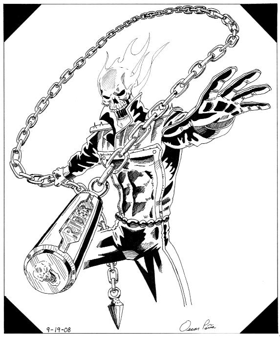 Dessin à colorier: Ghost Rider (Super-héros) #82103 - Coloriages à Imprimer Gratuits