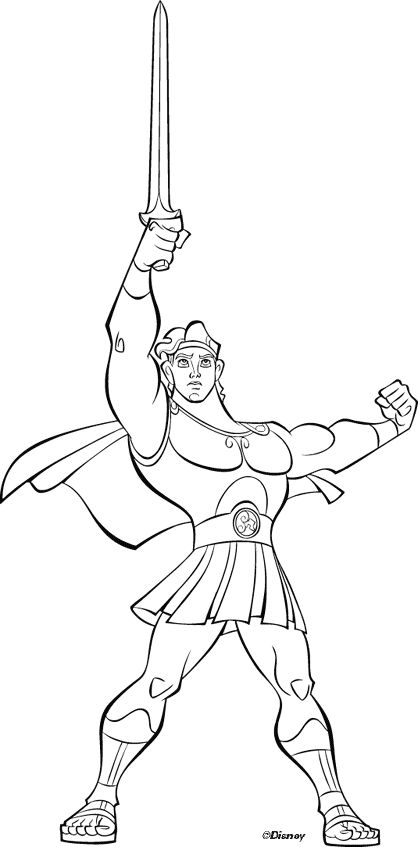 Dessin à colorier: Hercule (Super-héros) #84241 - Coloriages à Imprimer Gratuits