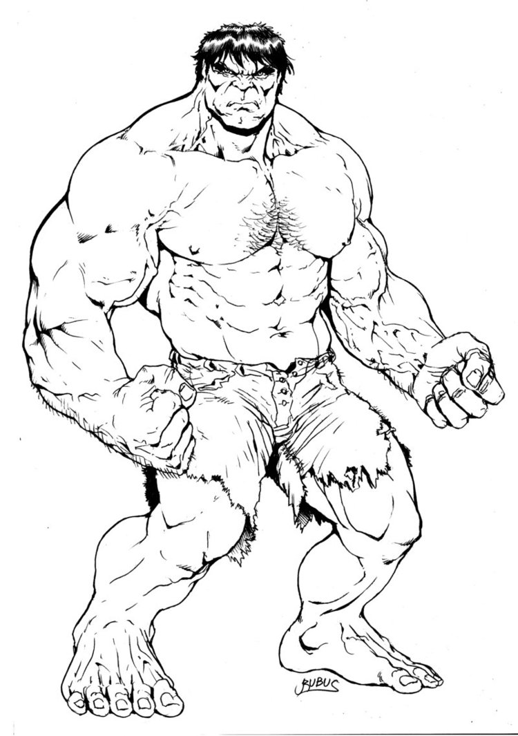 Dessin à colorier: Hulk (Super-héros) #79006 - Coloriages à Imprimer Gratuits