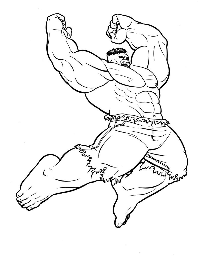 Dessin à colorier: Hulk (Super-héros) #79011 - Coloriages à imprimer