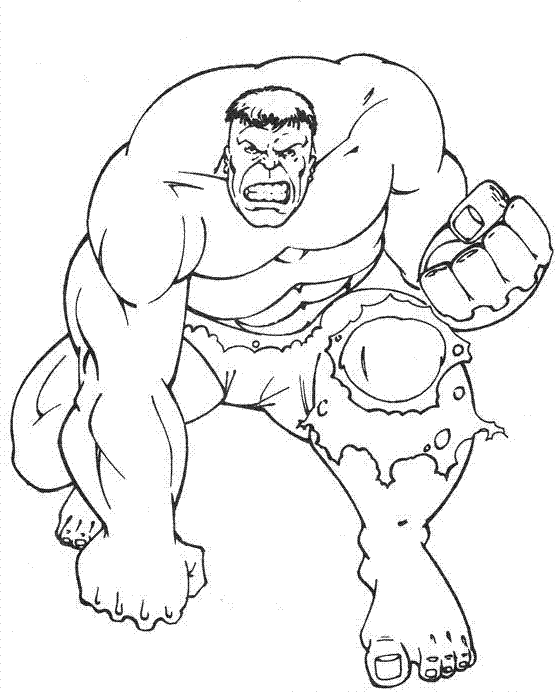 Dessin à colorier: Hulk (Super-héros) #79012 - Coloriages à imprimer