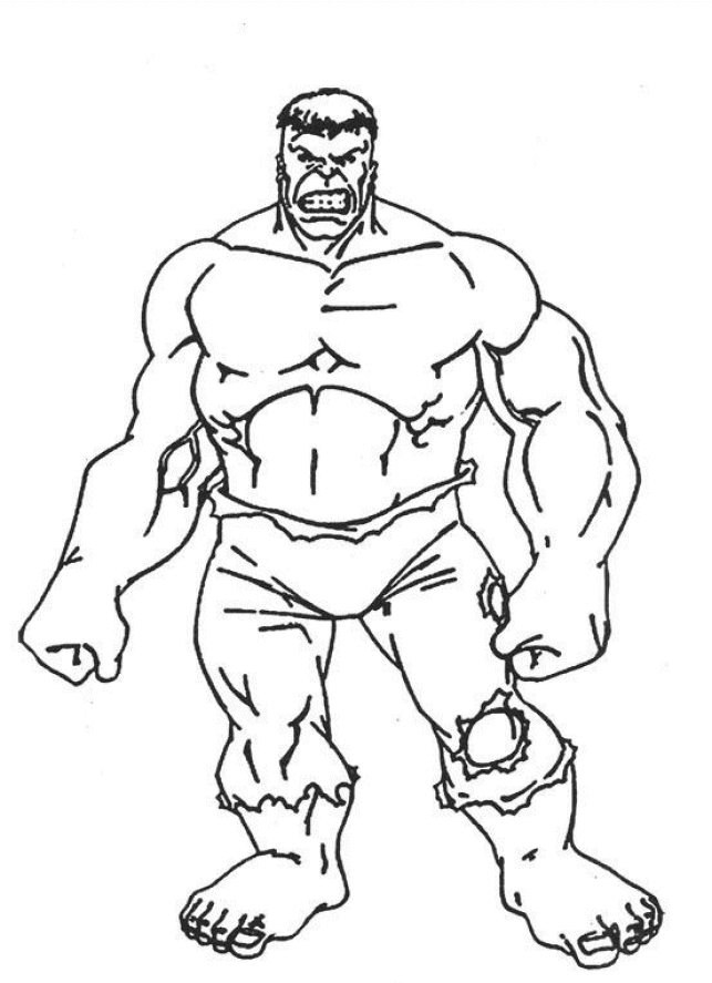 Dessin à colorier: Hulk (Super-héros) #79014 - Coloriages à imprimer