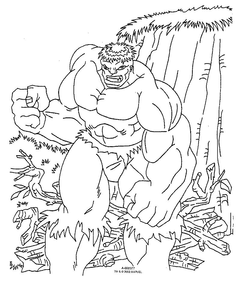 Dessin à colorier: Hulk (Super-héros) #79018 - Coloriages à Imprimer Gratuits