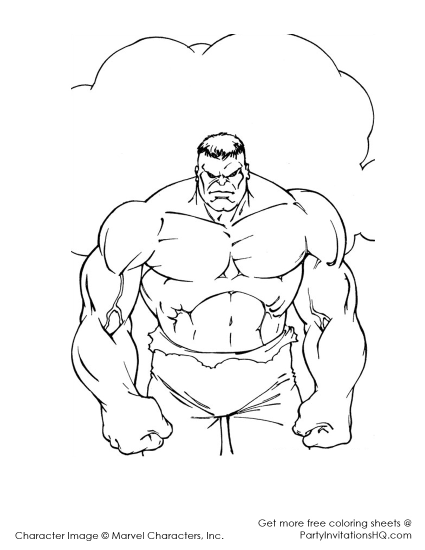 Dessin à colorier: Hulk (Super-héros) #79020 - Coloriages à Imprimer Gratuits