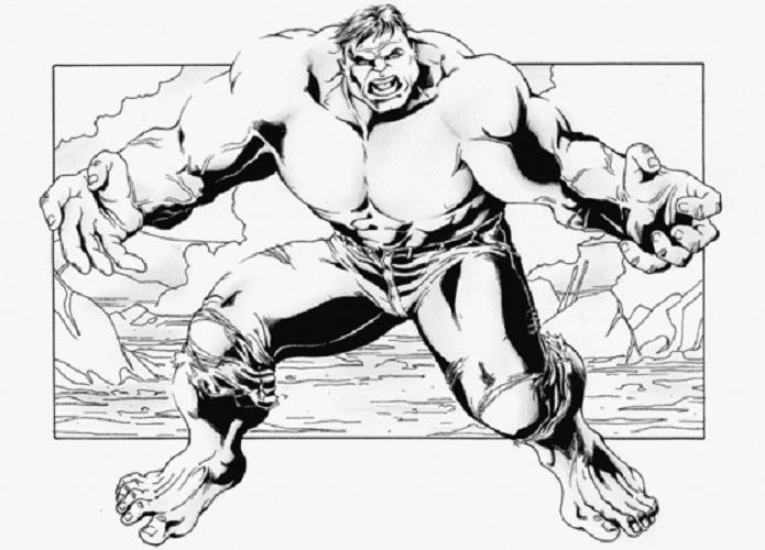 Dessin à colorier: Hulk (Super-héros) #79025 - Coloriages à Imprimer Gratuits