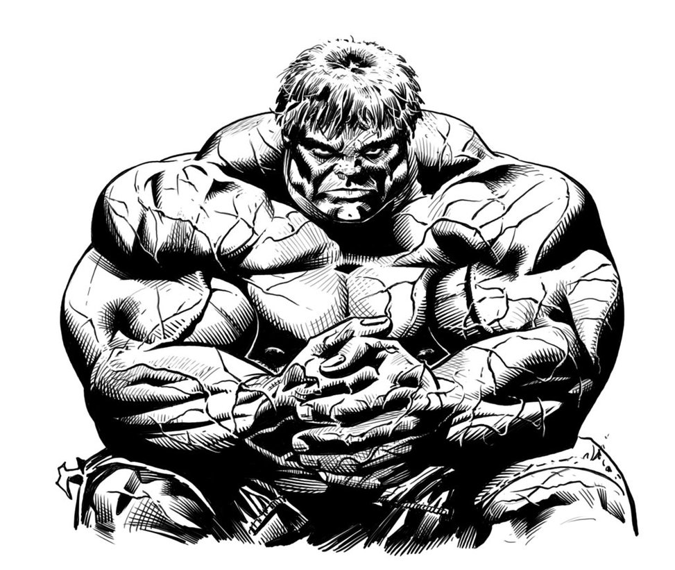 Dessin à colorier: Hulk (Super-héros) #79036 - Coloriages à imprimer