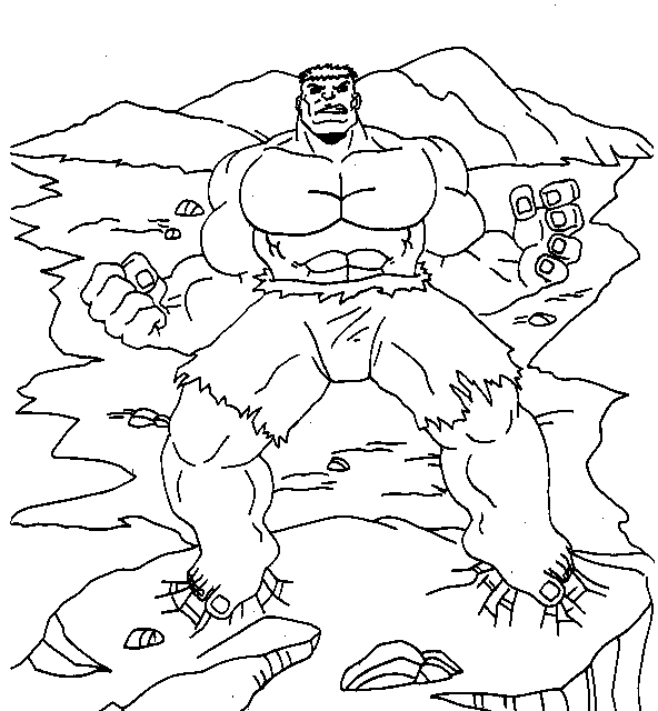 Dessin à colorier: Hulk (Super-héros) #79039 - Coloriages à Imprimer Gratuits