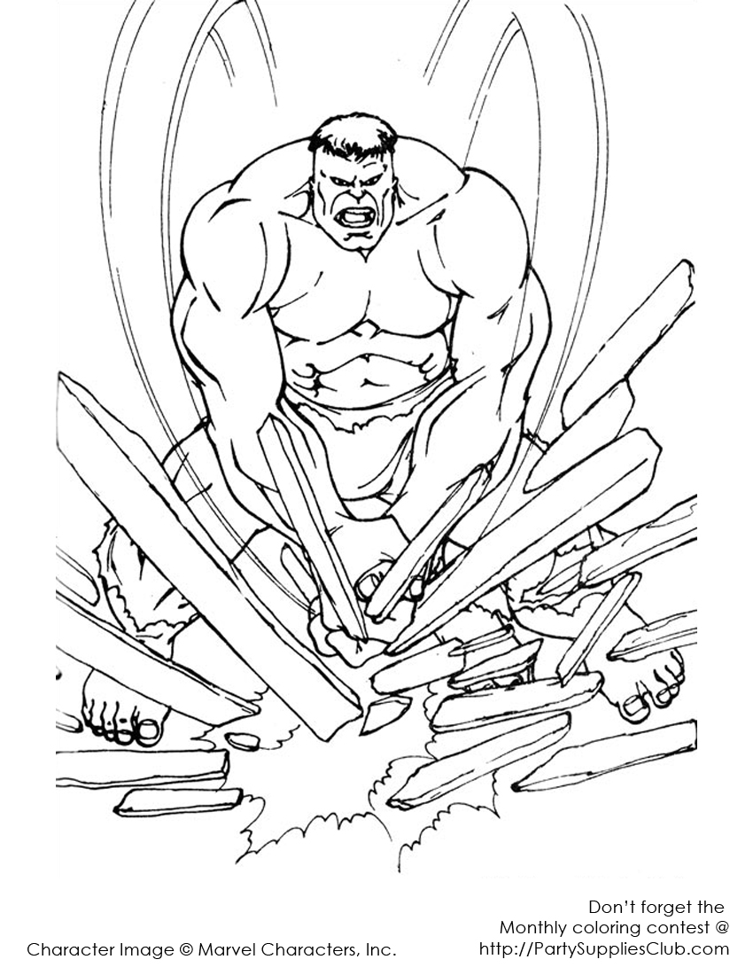 Dessin à colorier: Hulk (Super-héros) #79068 - Coloriages à Imprimer Gratuits