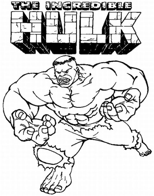 Dessin à colorier: Hulk (Super-héros) #79071 - Coloriages à Imprimer Gratuits