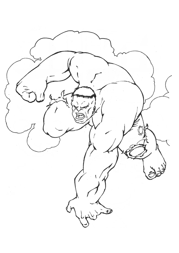 Dessin à colorier: Hulk (Super-héros) #79075 - Coloriages à Imprimer Gratuits