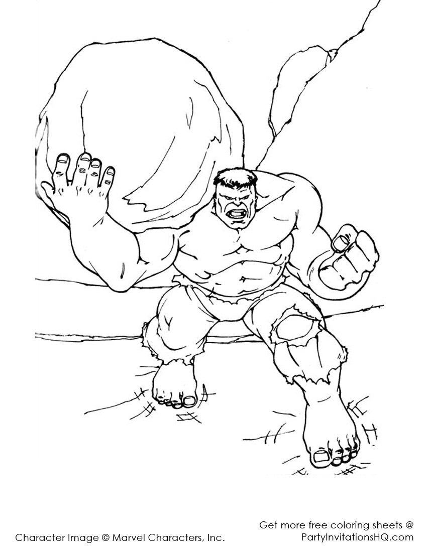 Dessin à colorier: Hulk (Super-héros) #79077 - Coloriages à imprimer