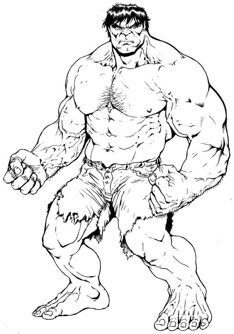 Dessin à colorier: Hulk (Super-héros) #79082 - Coloriages à imprimer
