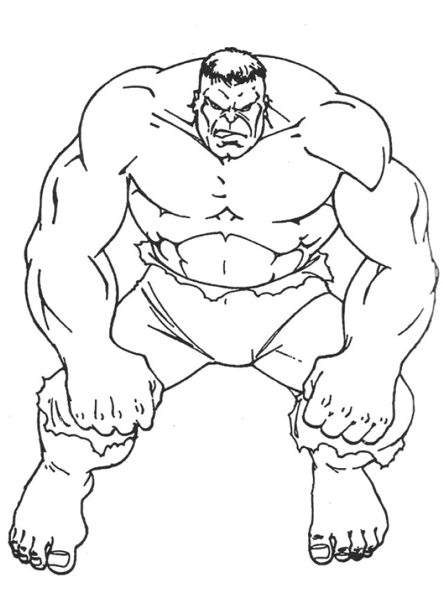 Dessin à colorier: Hulk (Super-héros) #79091 - Coloriages à imprimer