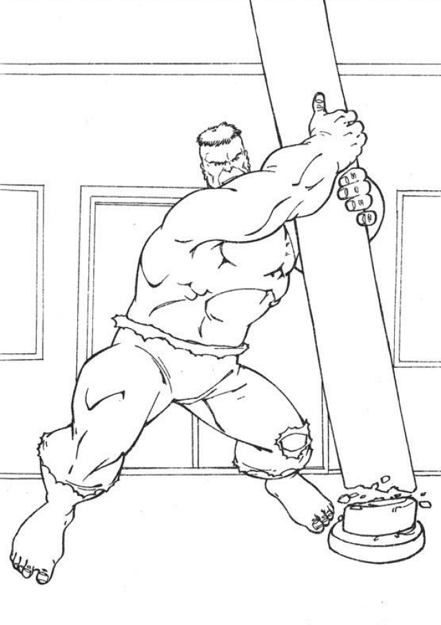 Dessin à colorier: Hulk (Super-héros) #79118 - Coloriages à imprimer