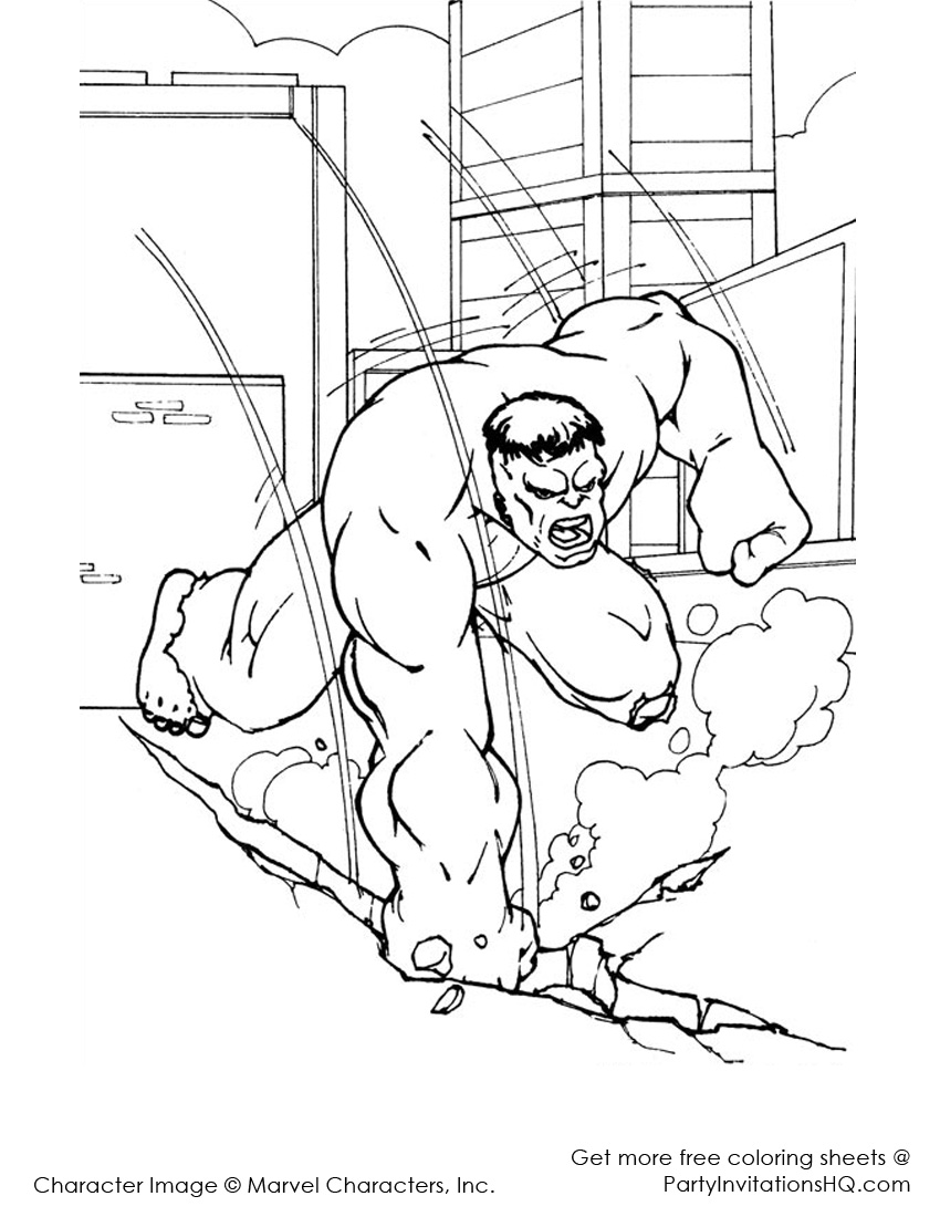 Dessin à colorier: Hulk (Super-héros) #79135 - Coloriages à Imprimer Gratuits