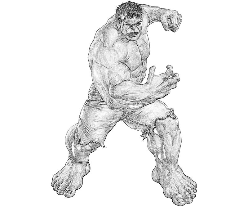 Dessin à colorier: Hulk (Super-héros) #79136 - Coloriages à imprimer