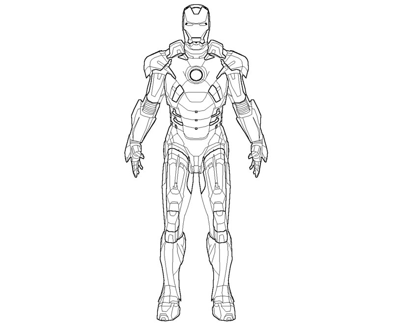 Dessin à colorier: Iron Man (Super-héros) #80529 - Coloriages à imprimer