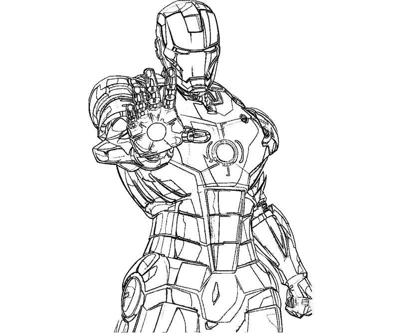 Dessin à colorier: Iron Man (Super-héros) #80534 - Coloriages à Imprimer Gratuits