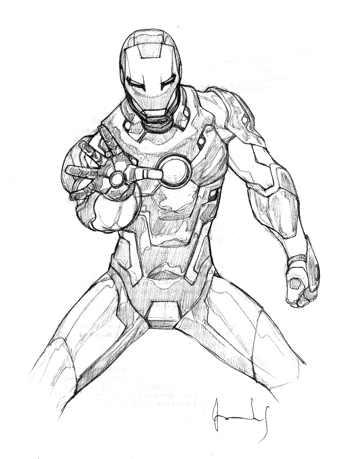 Dessin à colorier: Iron Man (Super-héros) #80535 - Coloriages à Imprimer Gratuits