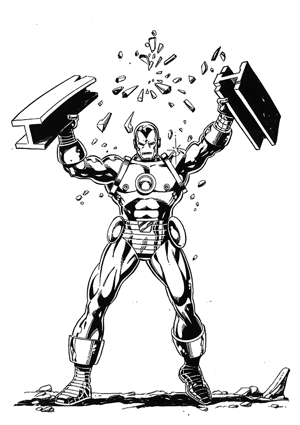 Dessin à colorier: Iron Man (Super-héros) #80539 - Coloriages à Imprimer Gratuits