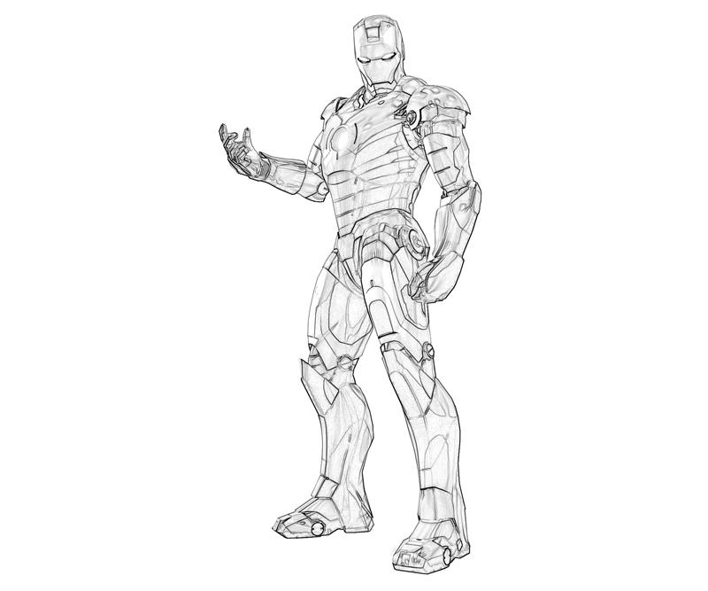 Dessin à colorier: Iron Man (Super-héros) #80563 - Coloriages à Imprimer Gratuits
