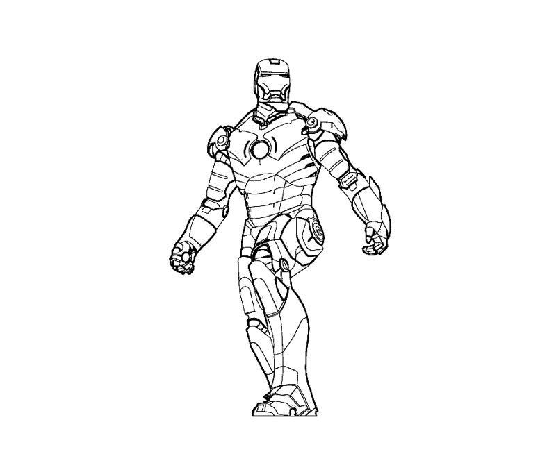 Dessin à colorier: Iron Man (Super-héros) #80566 - Coloriages à imprimer