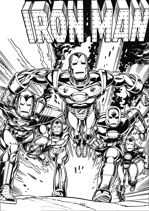 Dessin à colorier: Iron Man (Super-héros) #80573 - Coloriages à Imprimer Gratuits