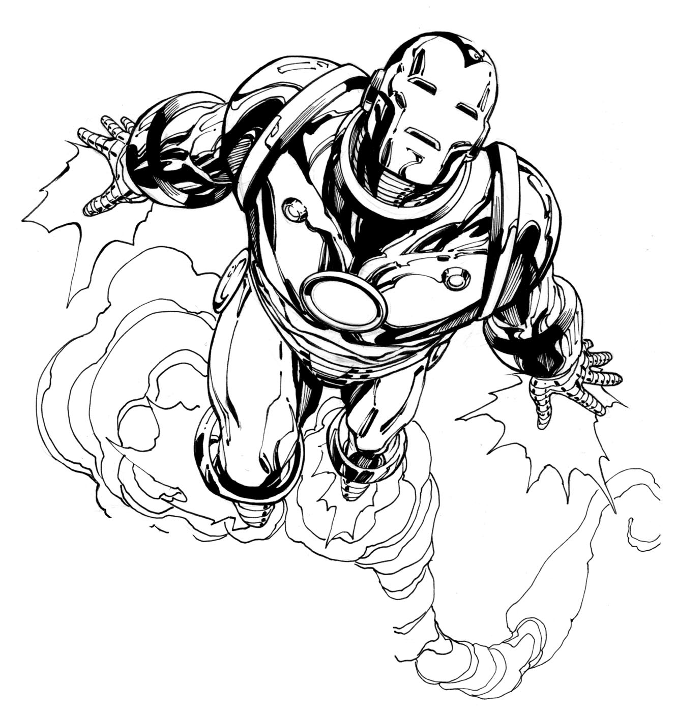 Dessin à colorier: Iron Man (Super-héros) #80584 - Coloriages à imprimer