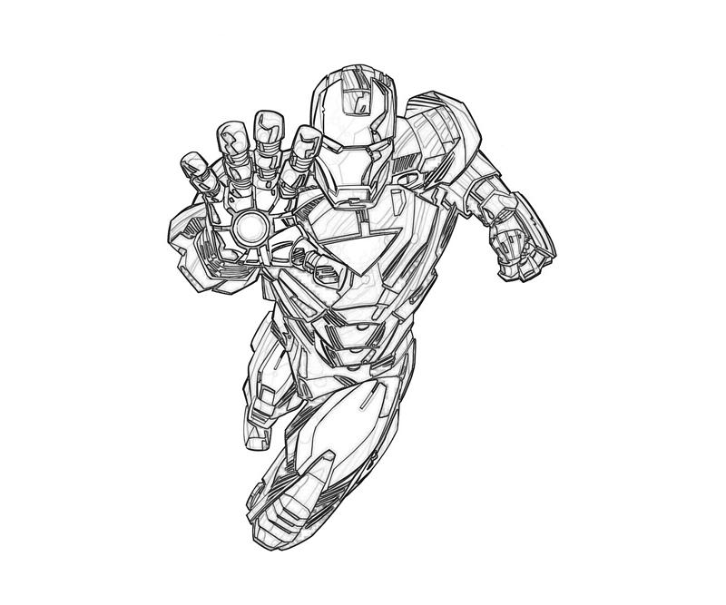 Dessin à colorier: Iron Man (Super-héros) #80595 - Coloriages à Imprimer Gratuits