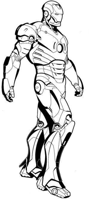 Dessin à colorier: Iron Man (Super-héros) #80608 - Coloriages à imprimer