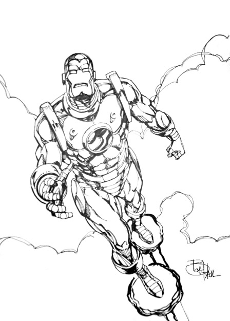 Dessin à colorier: Iron Man (Super-héros) #80615 - Coloriages à Imprimer Gratuits