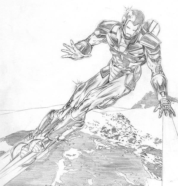 Dessin à colorier: Iron Man (Super-héros) #80621 - Coloriages à Imprimer Gratuits