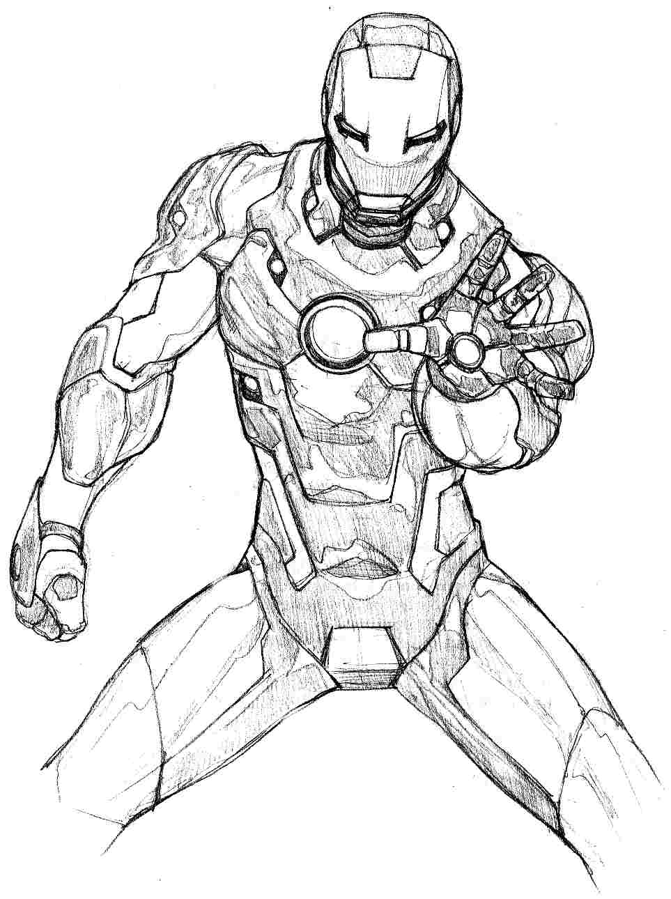 Dessin à colorier: Iron Man (Super-héros) #80627 - Coloriages à Imprimer Gratuits