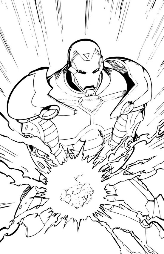 Dessin à colorier: Iron Man (Super-héros) #80633 - Coloriages à Imprimer Gratuits