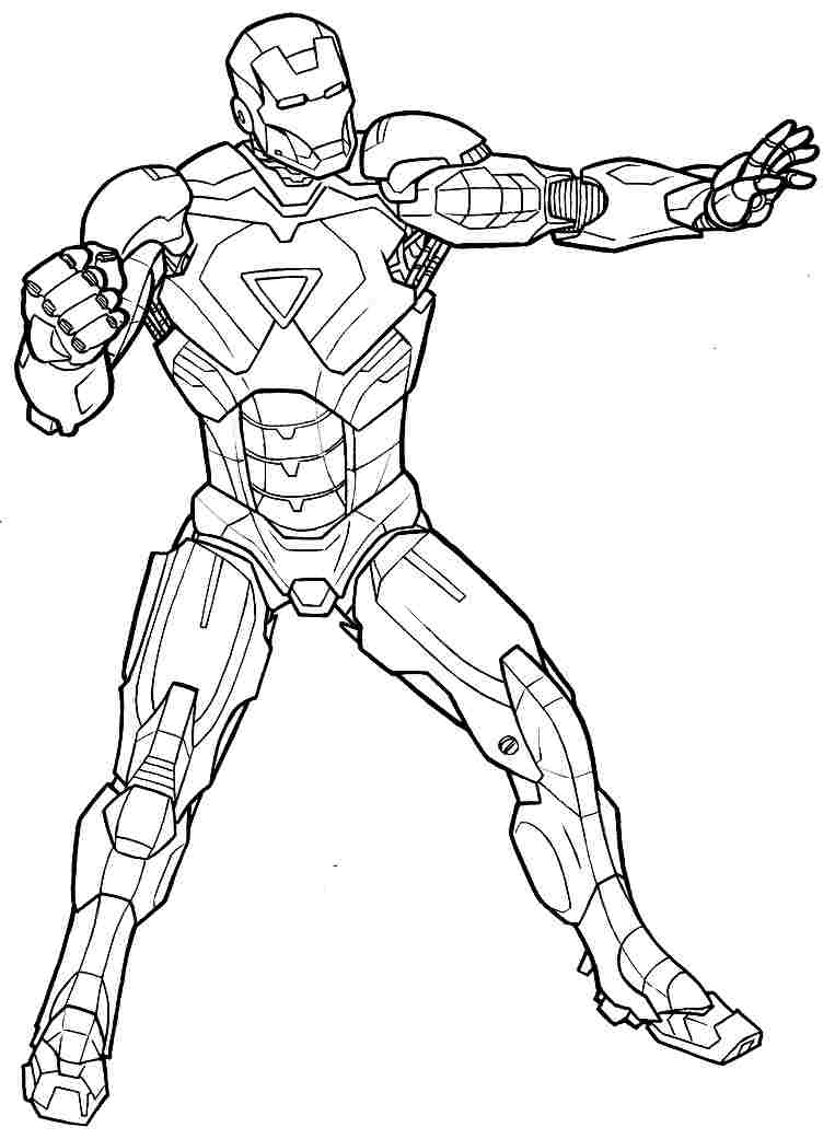 Coloriages Iron Man Super Heros Album De Coloriages