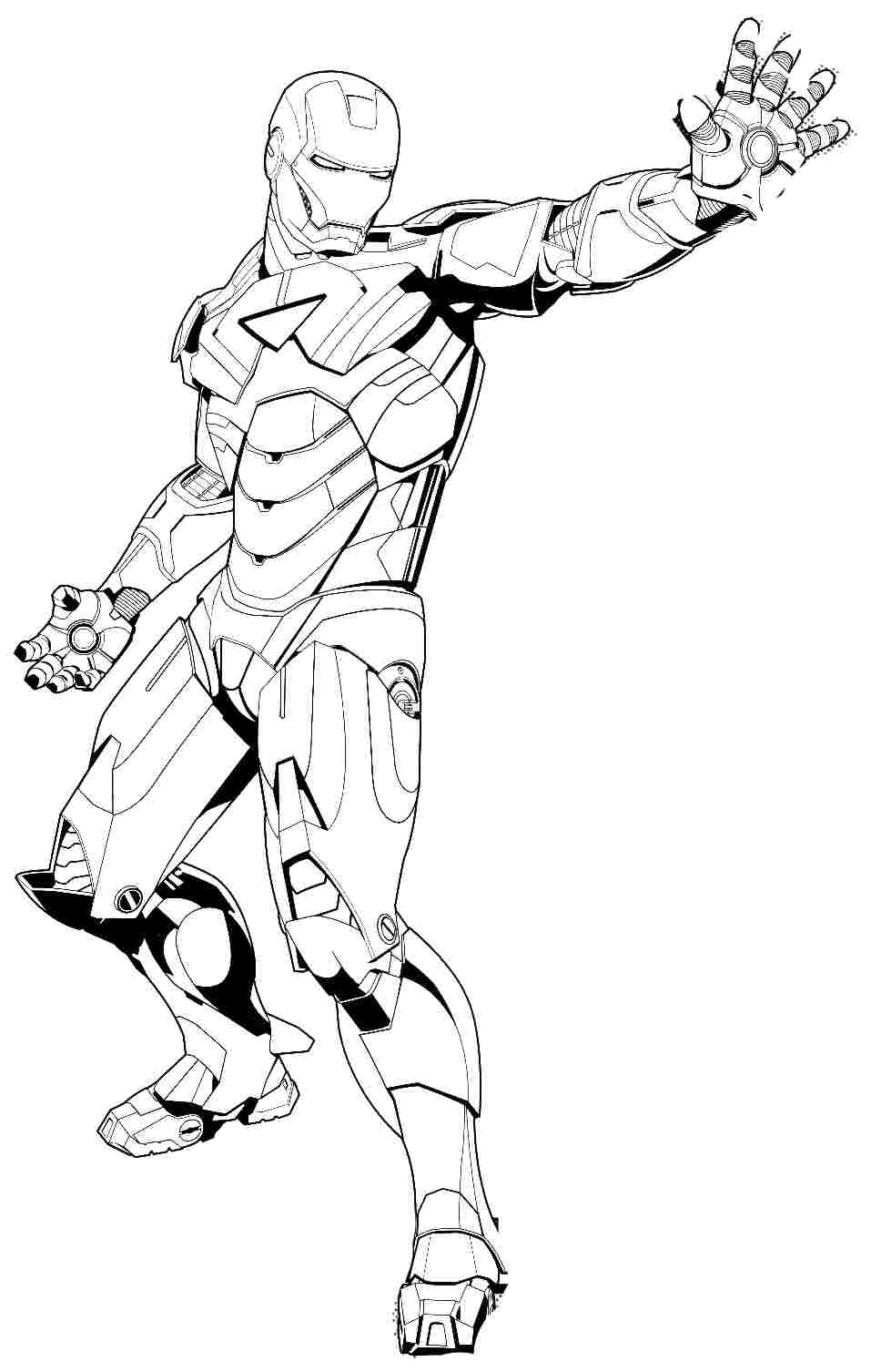 Dessin à colorier: Iron Man (Super-héros) #80663 - Coloriages à imprimer