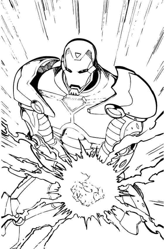 Dessin à colorier: Iron Man (Super-héros) #80687 - Coloriages à Imprimer Gratuits