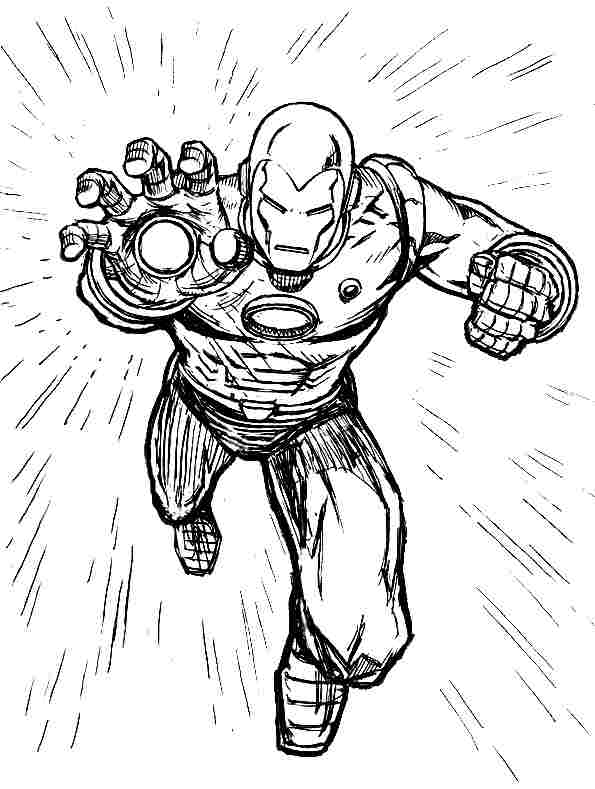 Dessin à colorier: Iron Man (Super-héros) #80710 - Coloriages à Imprimer Gratuits