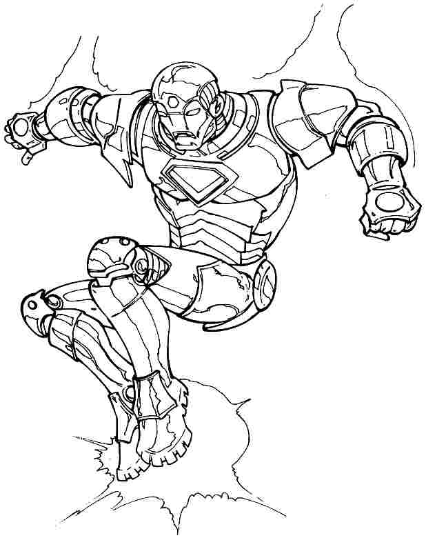 Dessin à colorier: Iron Man (Super-héros) #80718 - Coloriages à Imprimer Gratuits