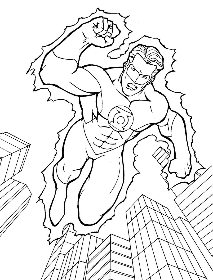 Dessin à colorier: Lanterne Verte (Super-héros) #81292 - Coloriages à imprimer