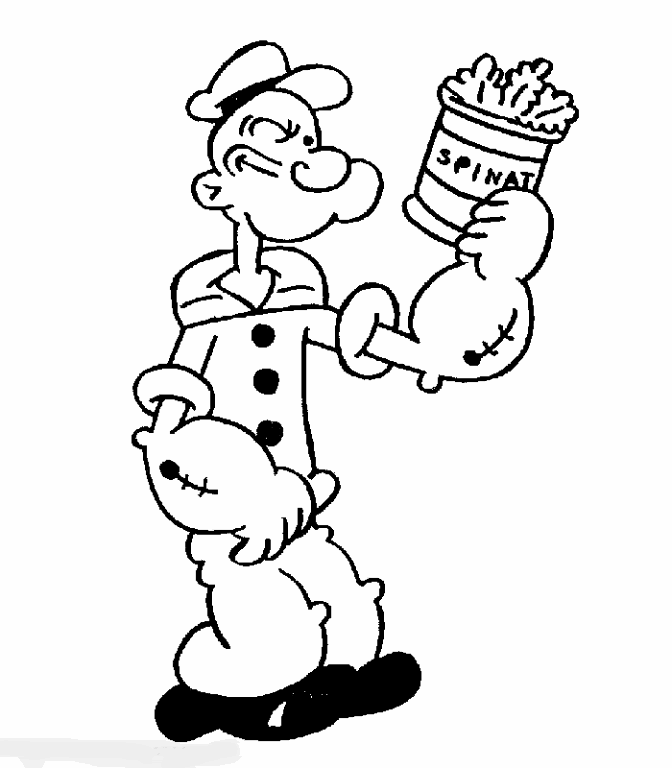 Dessin à colorier: Popeye (Super-héros) #84726 - Coloriages à Imprimer Gratuits