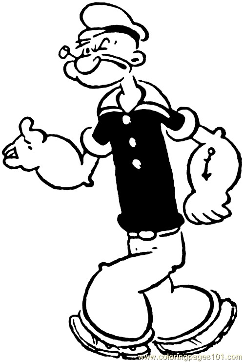 Dessin à colorier: Popeye (Super-héros) #84732 - Coloriages à imprimer