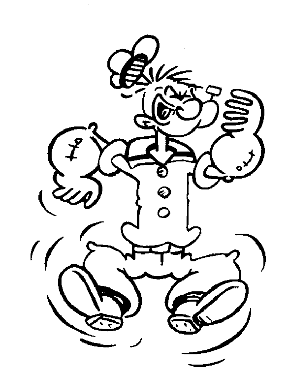 Dessin à colorier: Popeye (Super-héros) #84733 - Coloriages à Imprimer Gratuits