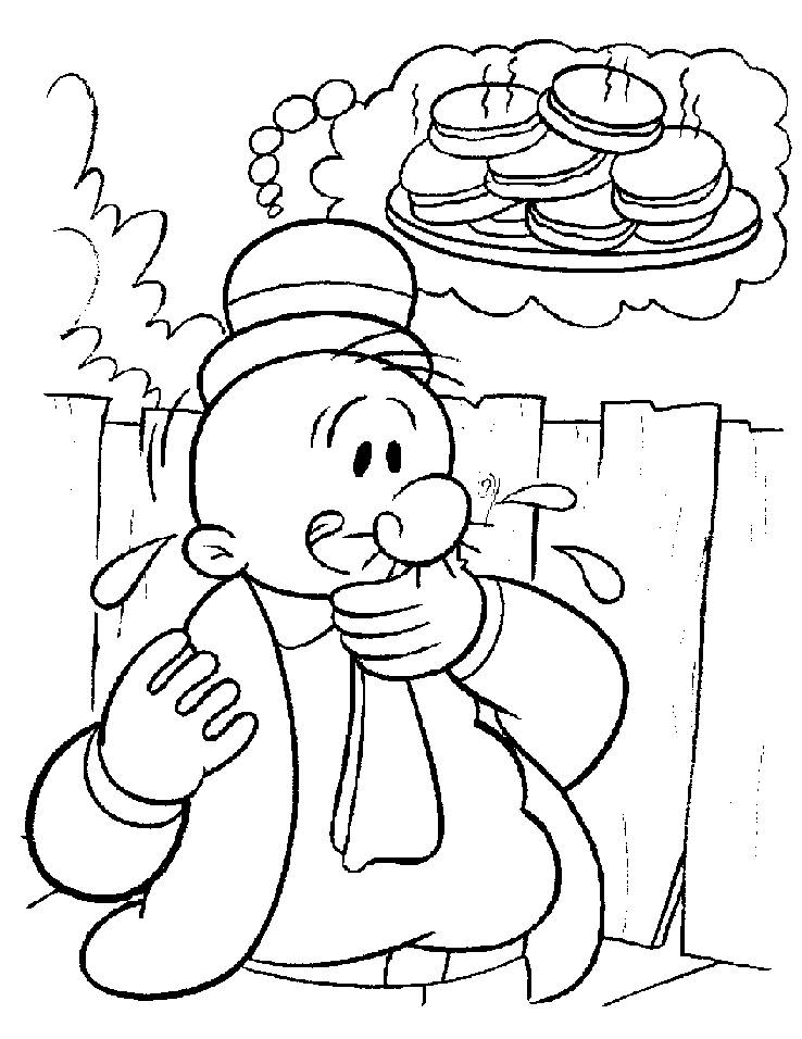 Dessin à colorier: Popeye (Super-héros) #84738 - Coloriages à imprimer