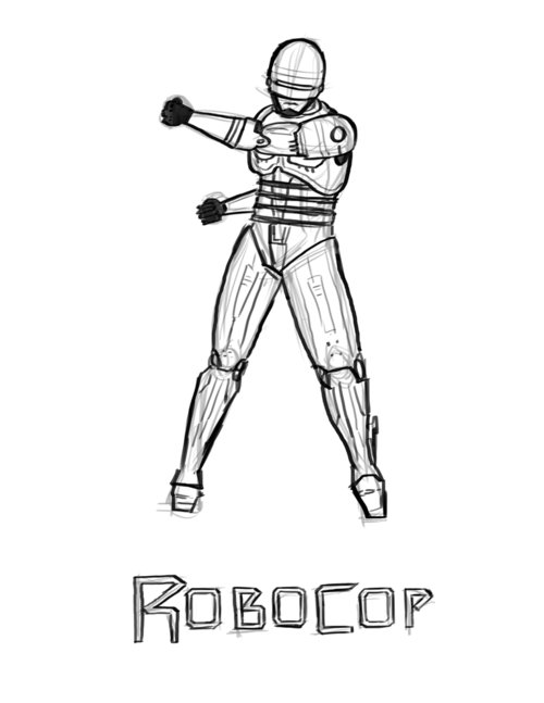 Dessin à colorier: Robocop (Super-héros) #71367 - Coloriages à imprimer