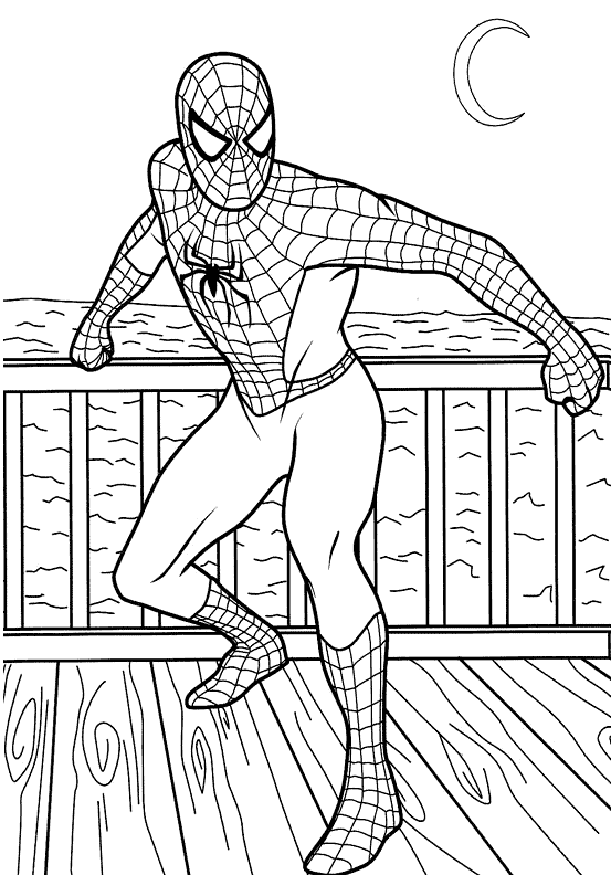 Dessin à colorier: Spiderman (Super-héros) #78643 - Coloriages à Imprimer Gratuits